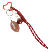 FOOTBALL WRISTLET KEYCHAIN BAG CHARM